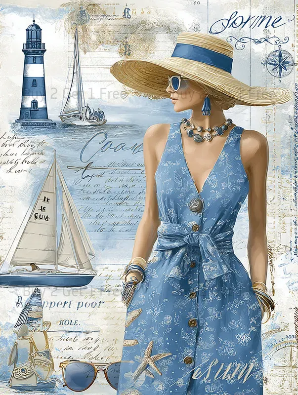 Spring Vacation Scrapbook Papers
