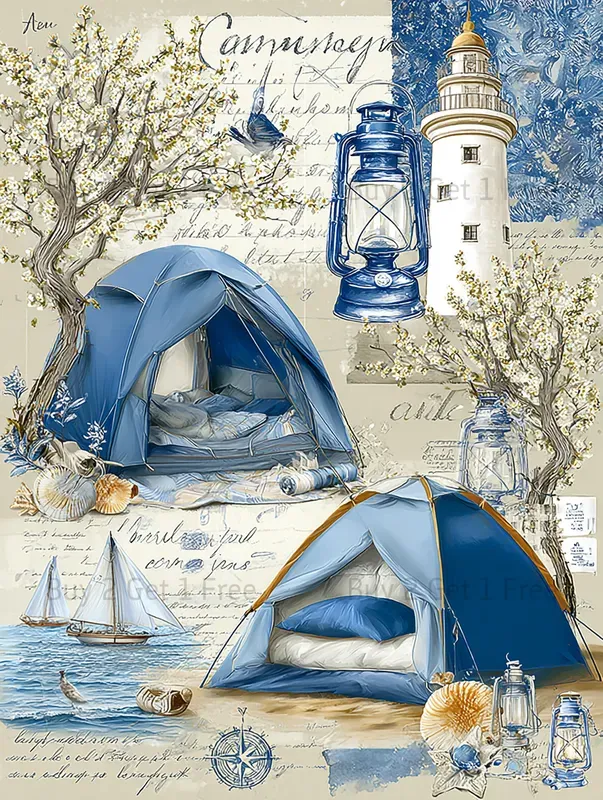 Spring Vacation Scrapbook Papers