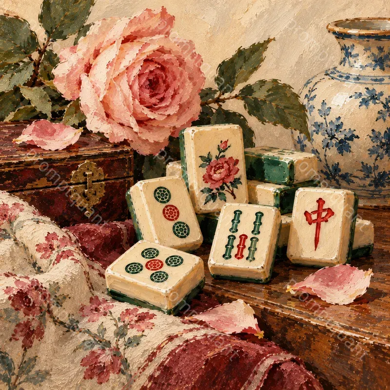 Mahjong Handpainted Gouache Wall Prints