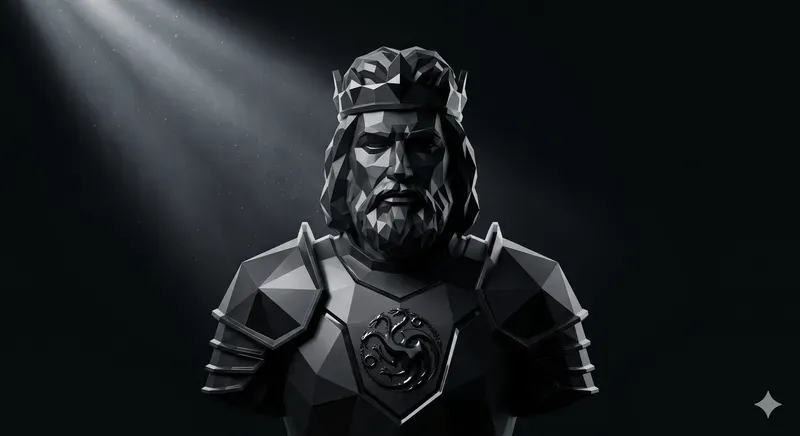 Dark Geometric Faceted Hero Sculptures