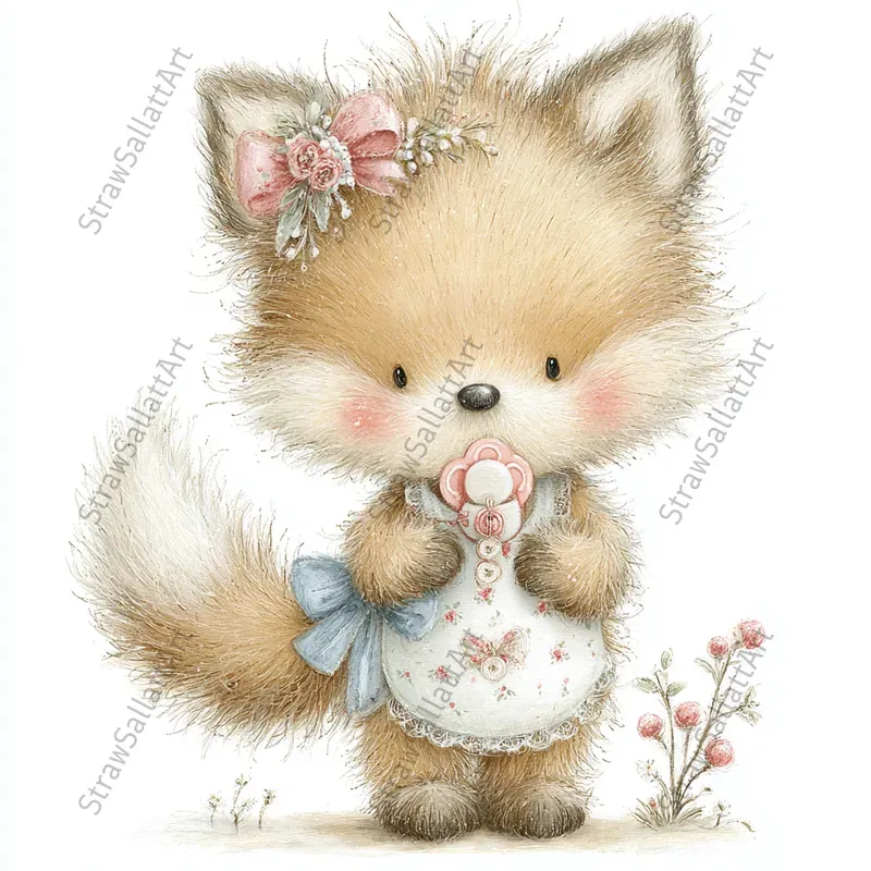 Nursery Baby Shower Character Cliparts