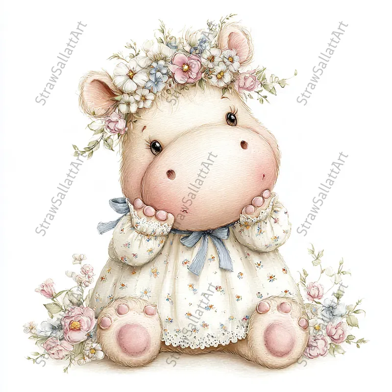 Nursery Baby Shower Character Cliparts