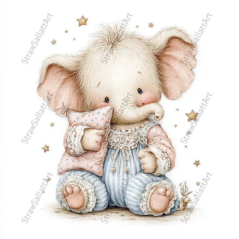 Nursery Baby Shower Character Cliparts