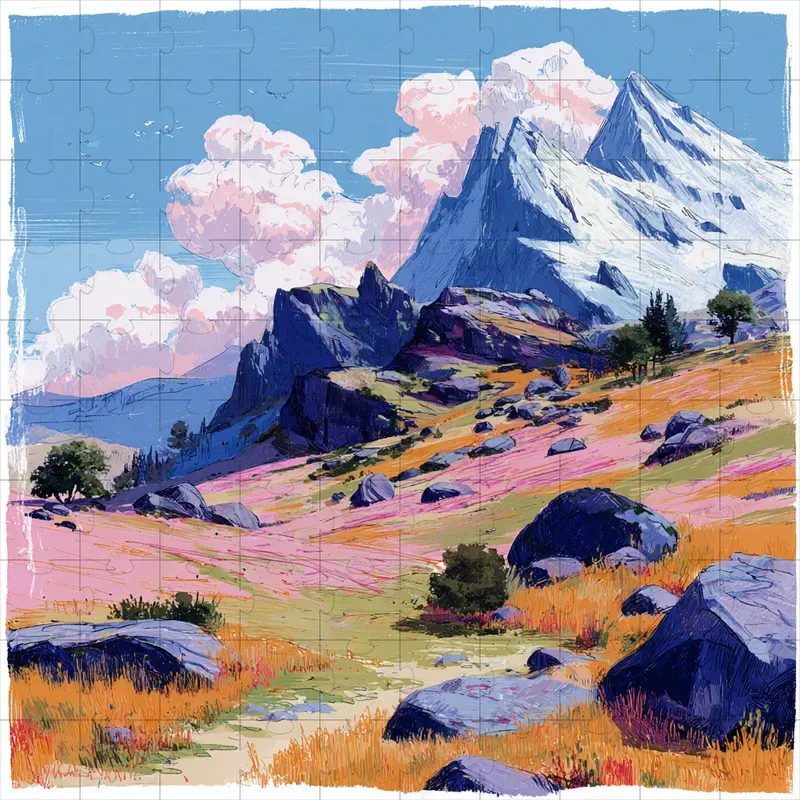 Gouache Crayon Folk Textured Illustrations