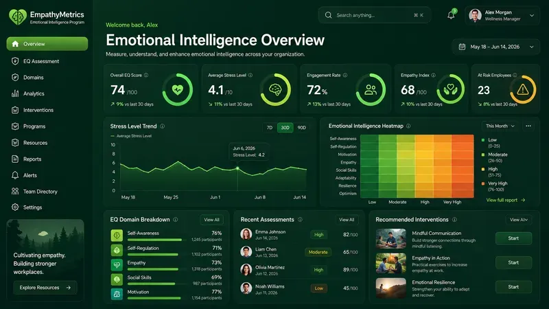 Saas Hr Wellness Dashboard UI Designs