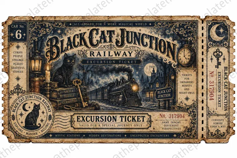 Spooky Train Ticket Ephemera