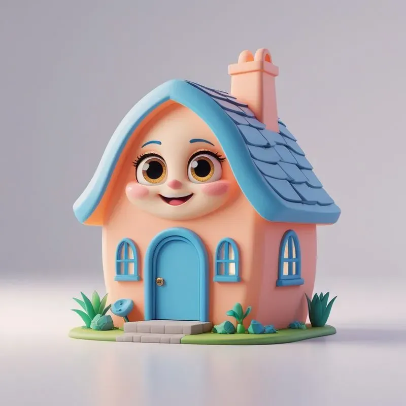 3D Isometric Icons Cozy Magic Homes