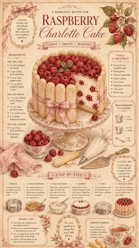Vintage Cake Recipe Magazine Infographics