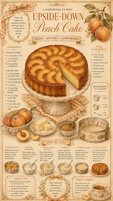 Vintage Cake Recipe Magazine Infographics
