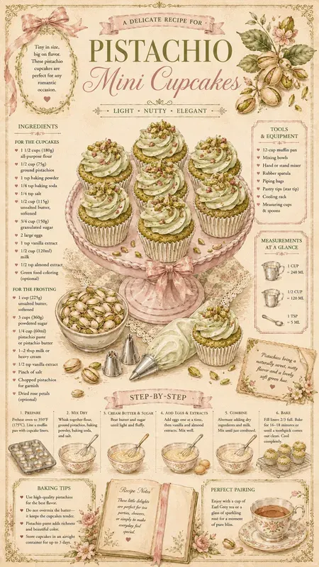 Vintage Cake Recipe Magazine Infographics