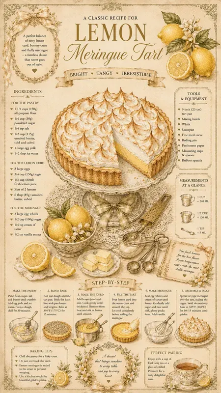 Vintage Cake Recipe Magazine Infographics