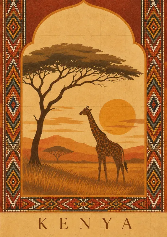 Minimalist Folk Art Country Posters