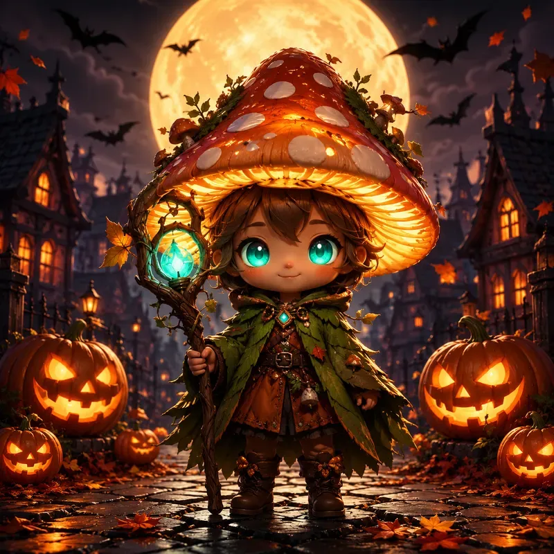 Cute Halloween Chibi Collection Art