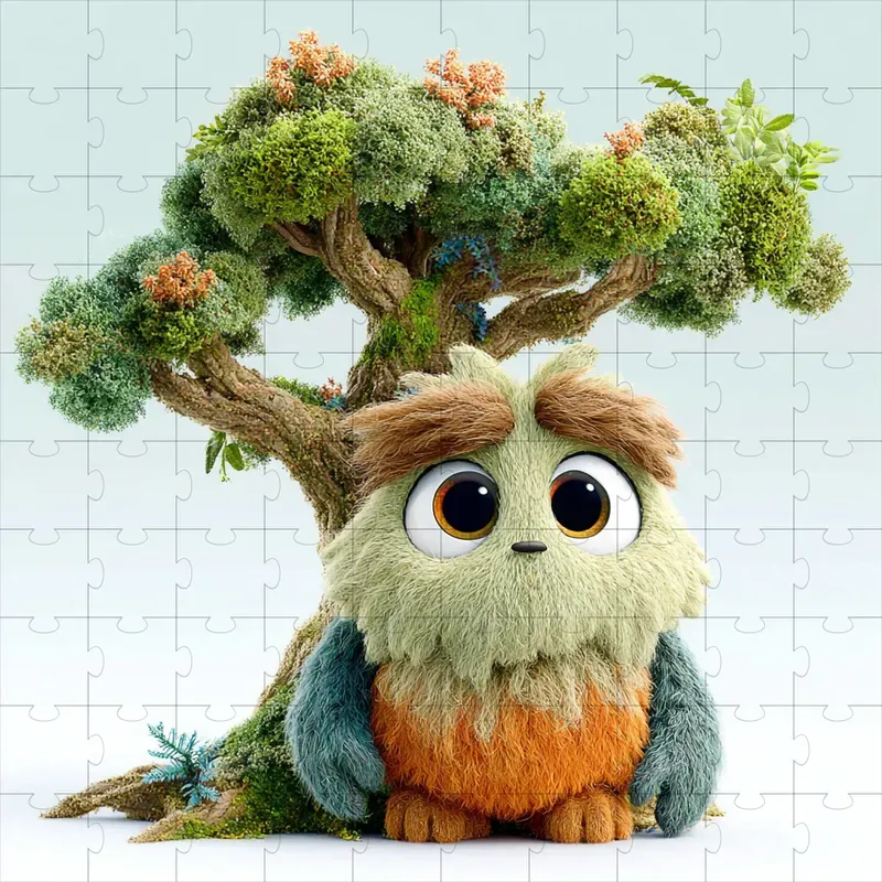 Render Knitted Plush Character Charms