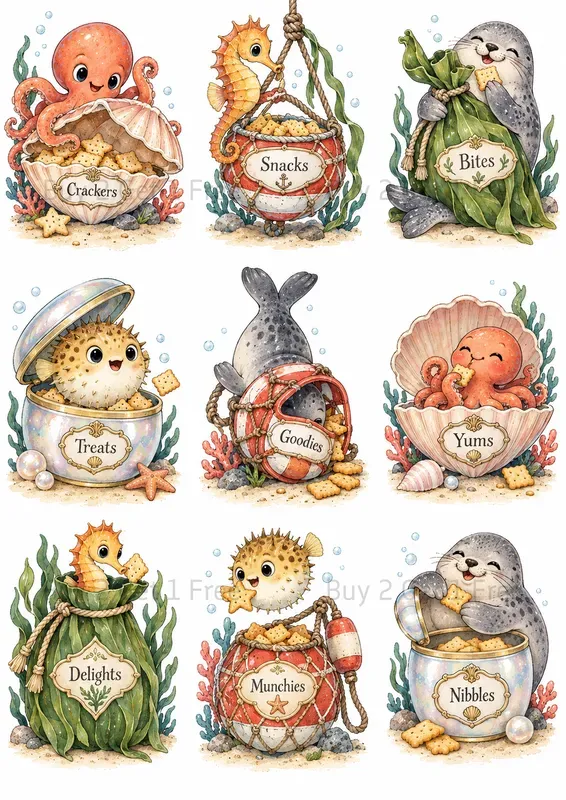 Whimsical Pantry Animal Cliparts
