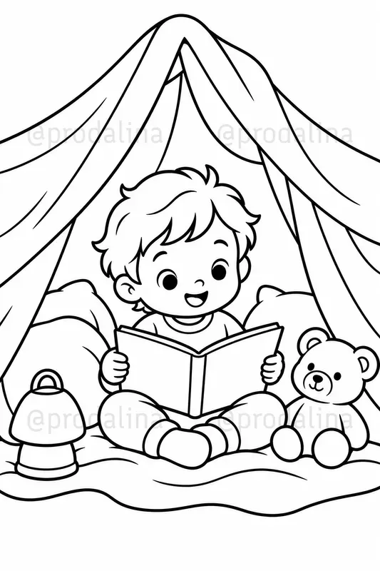 Simple Cozy Toddler Coloring Pages