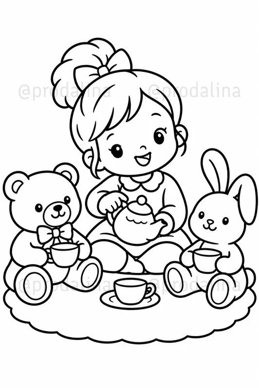 Simple Cozy Toddler Coloring Pages