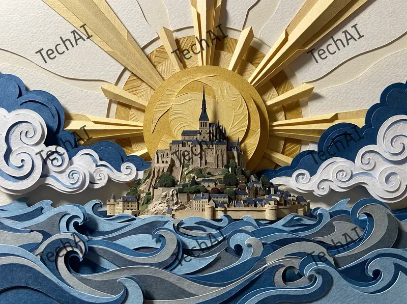 3D Layered Paper Cut Relief Art