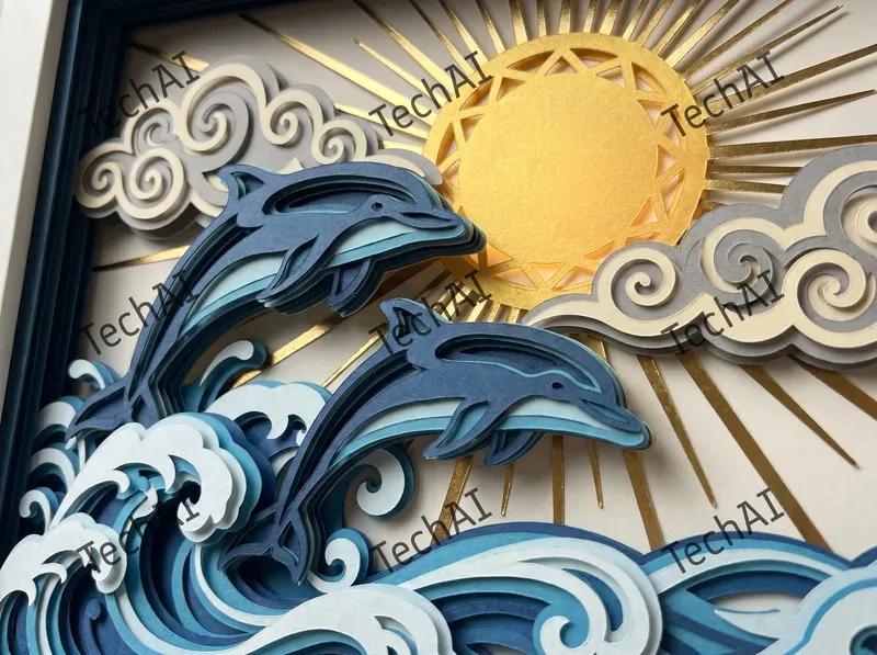 3D Layered Paper Cut Relief Art