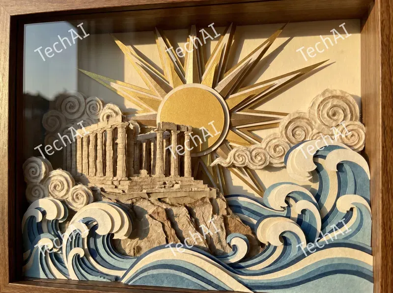 3D Layered Paper Cut Relief Art