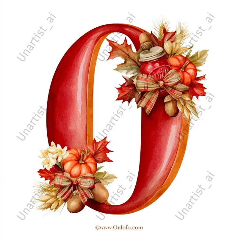 Thanksgiving Watercolor Number Cliparts