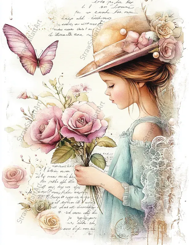 Romantic Rose Shabby Chic Ephemera