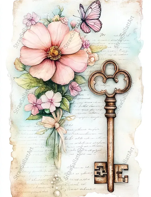 Romantic Rose Shabby Chic Ephemera