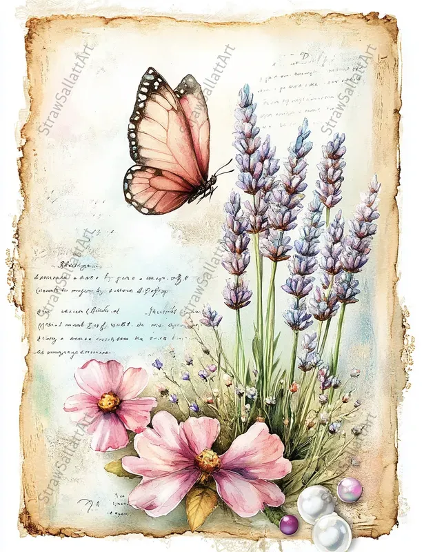 Romantic Rose Shabby Chic Ephemera