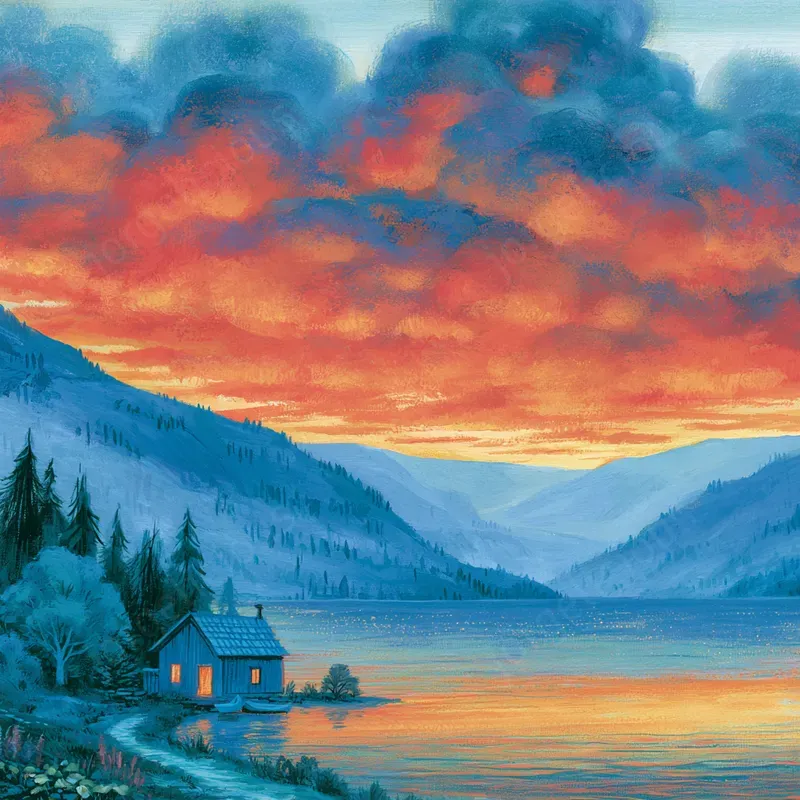 Atmospheric Gouache Landscapes