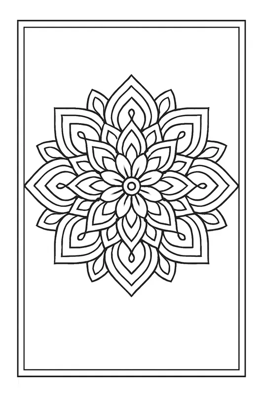 Animal Flower Line Work Coloring Books