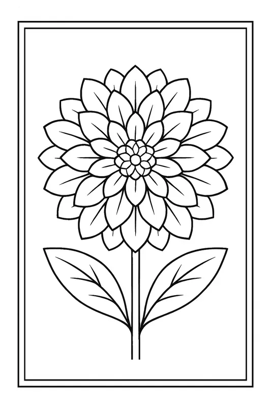 Animal Flower Line Work Coloring Books
