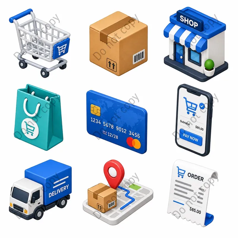 3D Isometric Icon Sets Any Topic