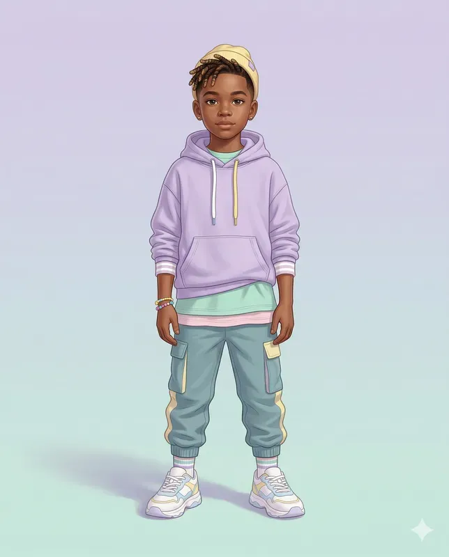 Pastel Kids Fashion Editorial Photos