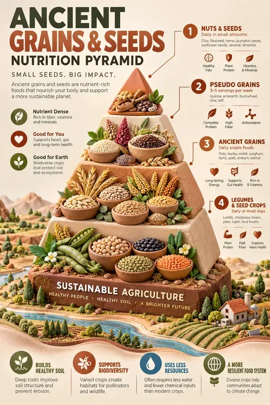 3D Pastel Clay Organic Nutrition Pyramids