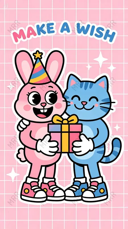 Cute Birthday Mascot Poster Templates