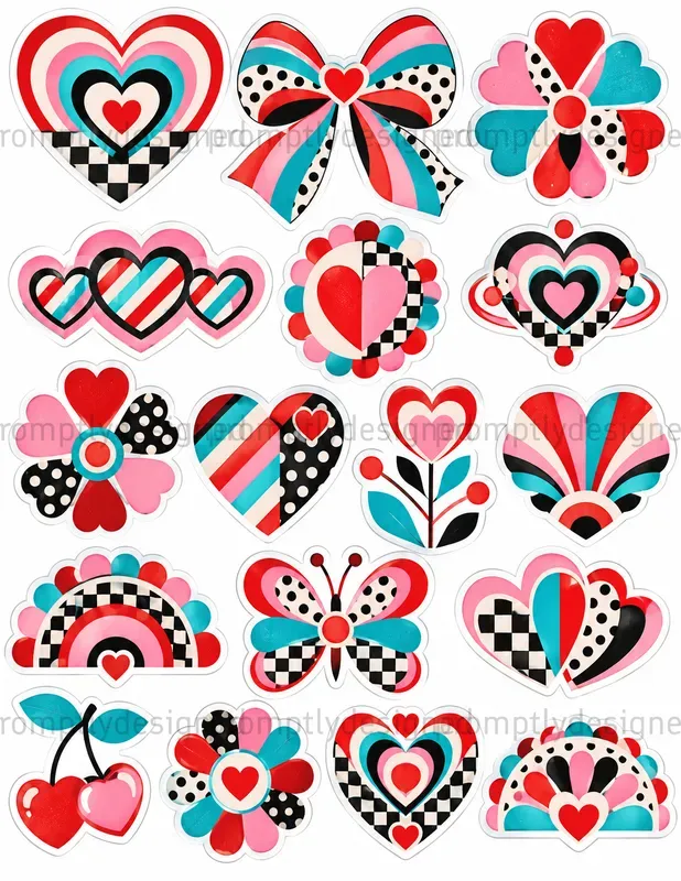 Mod Sixties Collage Stickers