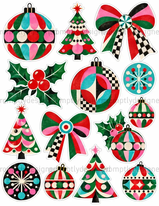 Mod Sixties Collage Stickers
