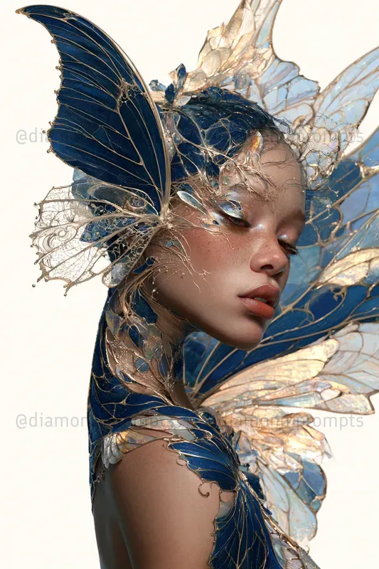 Luminous Stained Glass Fantasy Portraits