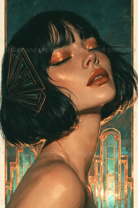 Luminous Stained Glass Fantasy Portraits