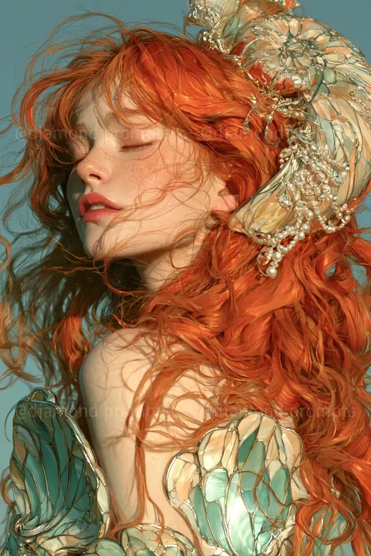 Luminous Stained Glass Fantasy Portraits