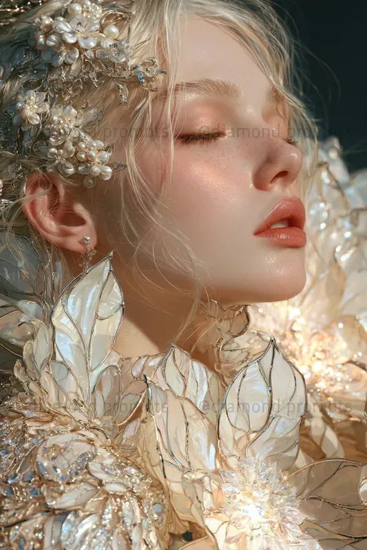 Luminous Stained Glass Fantasy Portraits