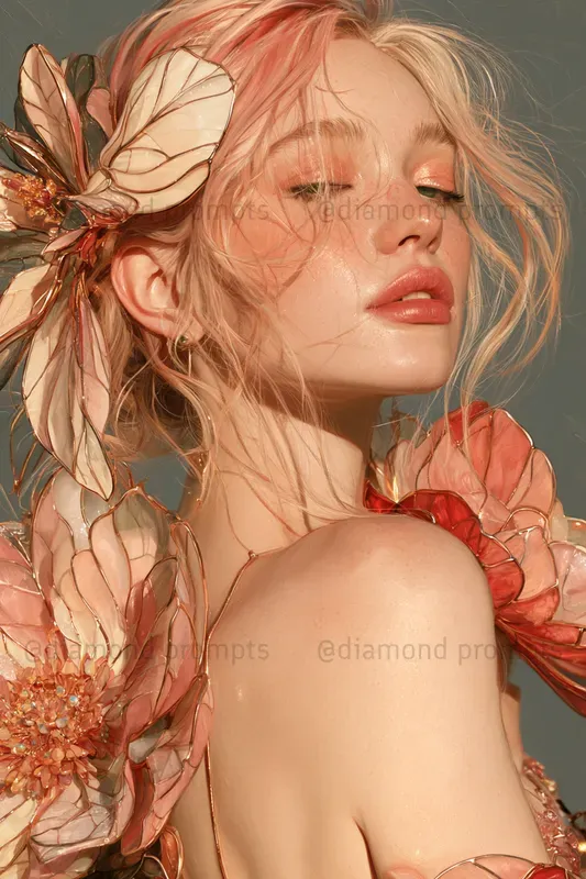 Luminous Stained Glass Fantasy Portraits