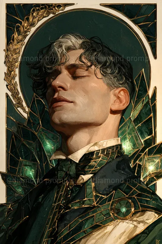 Luminous Stained Glass Fantasy Portraits