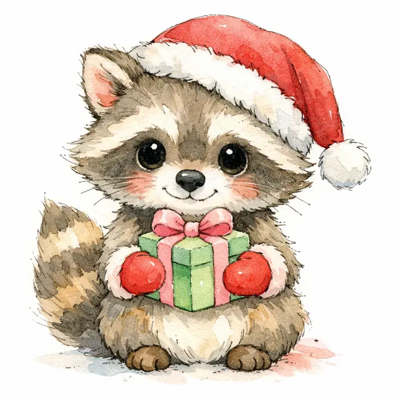 Cute Ink Watercolor Animals