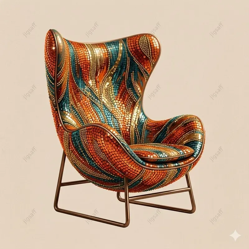 Sequin Mosaic Furniture Illustrations