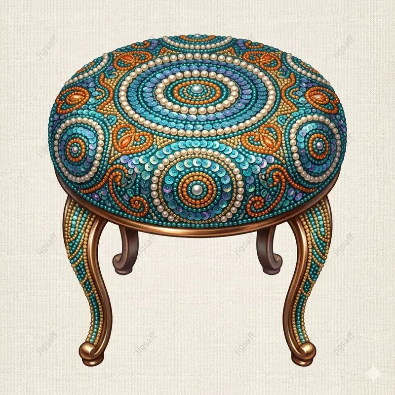 Sequin Mosaic Furniture Illustrations