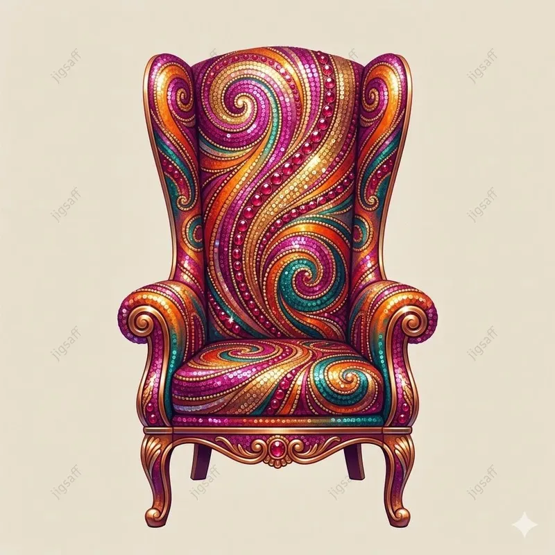 Sequin Mosaic Furniture Illustrations