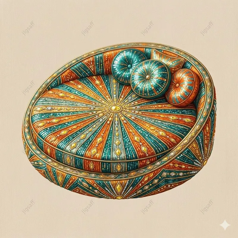 Sequin Mosaic Furniture Illustrations