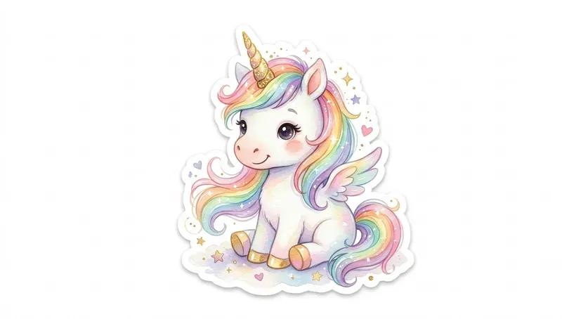 Pastel Watercolor Diecut Stickers