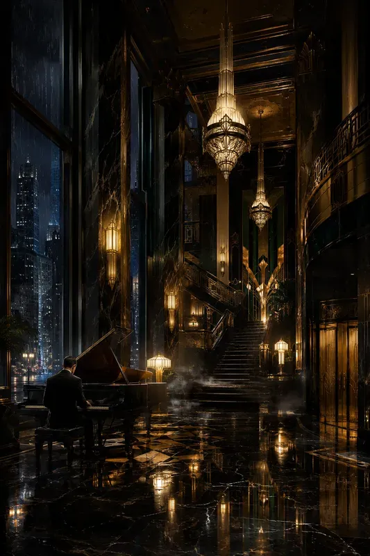 Neodeco Noir Scenes